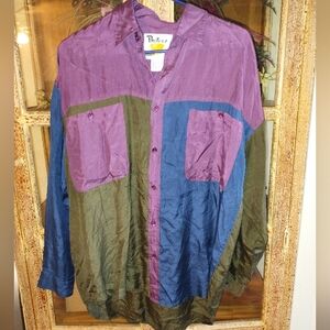 Vintage Protest 100%Silk High low blouse oversized small blouse